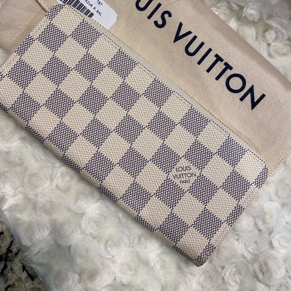 CLÉMENCE WALLET Damier Azur Canvas